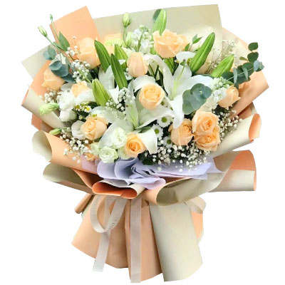 湘潭19朵香槟玫瑰百合，你是我的真爱